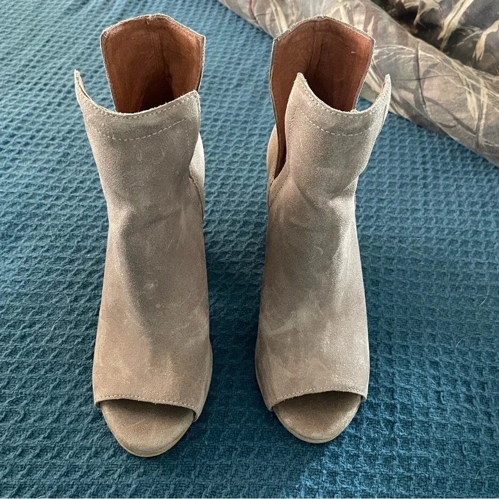 Jeffrey Campbell Suede Open Toe Booties - Picture 9 of 9